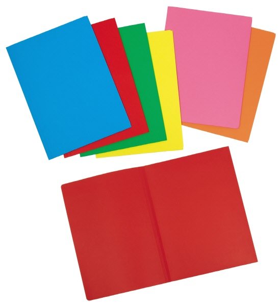 Cartelline semplici Arcobaleno - cartoncino - 190 g/mq - 34,5x24,5 cm - arancio - conf. 20 pz