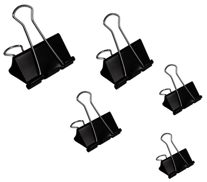Molle double clip - 40 mm - nero/acciaio