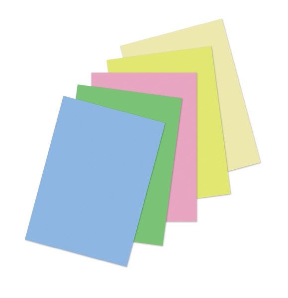 Carta e cartoncini Michelangelo Color  A4 - risma da 100 fogli - colori tenui - 5 colori ass.ti