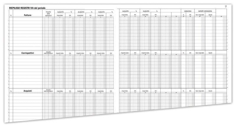 Registro Riepilogativo IVA - 24 pagine prenumerate - 31x24,5 cm