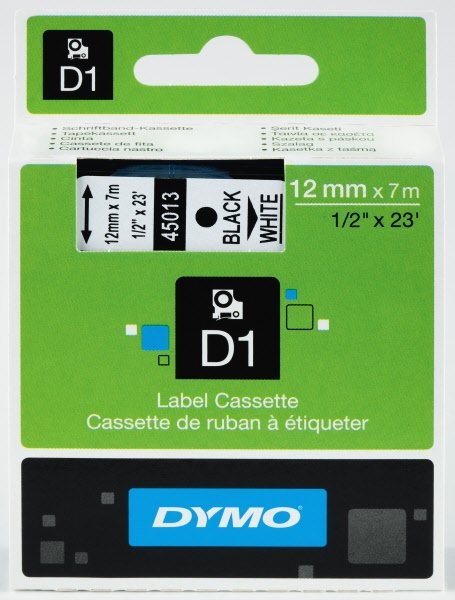 Nastri Dymo D1 - permanente - 12 mm x 7 m - blu / bianco