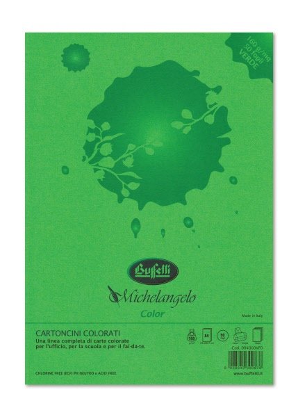Carta e cartoncini Michelangelo Color  A4 - risma da 50 fogli 80g - colori forti - verde