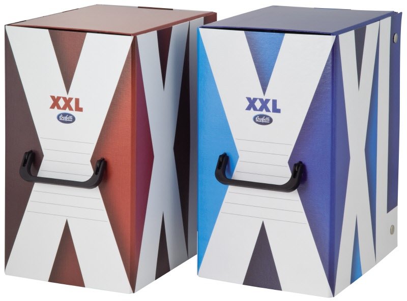 Scatola progetti con maniglia XXL - Dorso 16 cm - 34x24 cm - blu