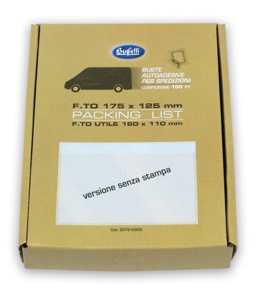 Buste adesive neutre per documenti postali - 235x175 mm - confezione 1000 pz.