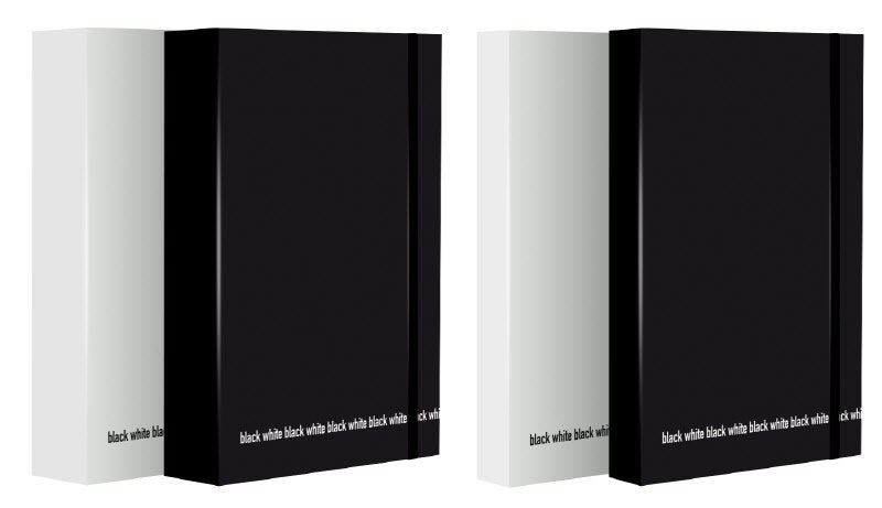 Scatola progetti  con elastico Black White - Dorso 3 cm - 34x24 cm - colori assortiti