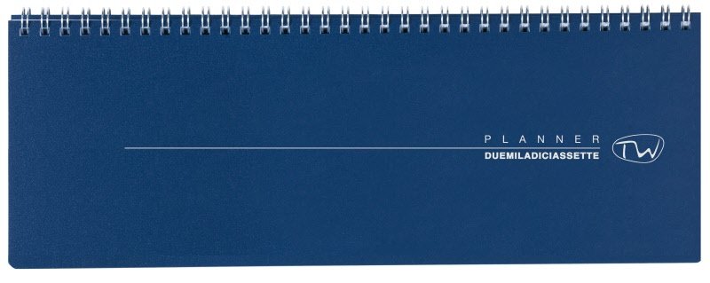 Planner settimanale con spirale - 12 mesi - 7 giorni interi - 33,8x11,5 cm -  2027 -  in sintetico