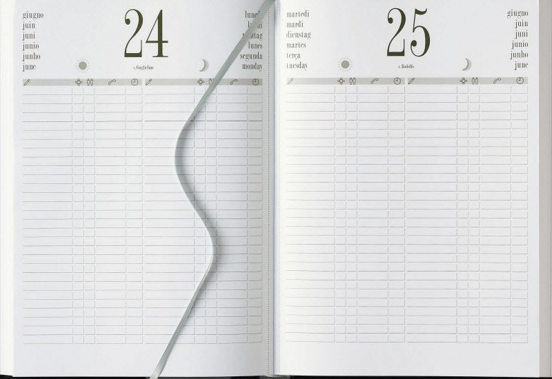 Agenda giornaliera 12 mesi per ristoranti - 2027 - 21x29,7 cm - in similpelle - nero