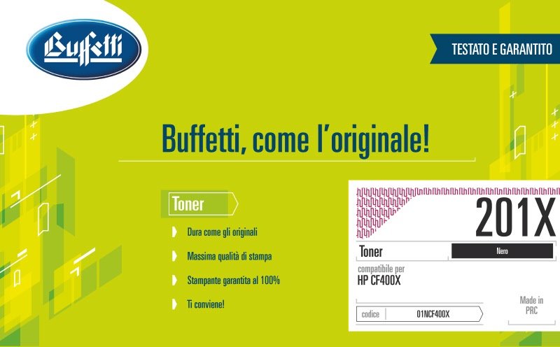 Toner HP  - Compatibile 201X CF400X - Nero - 2.800 pag