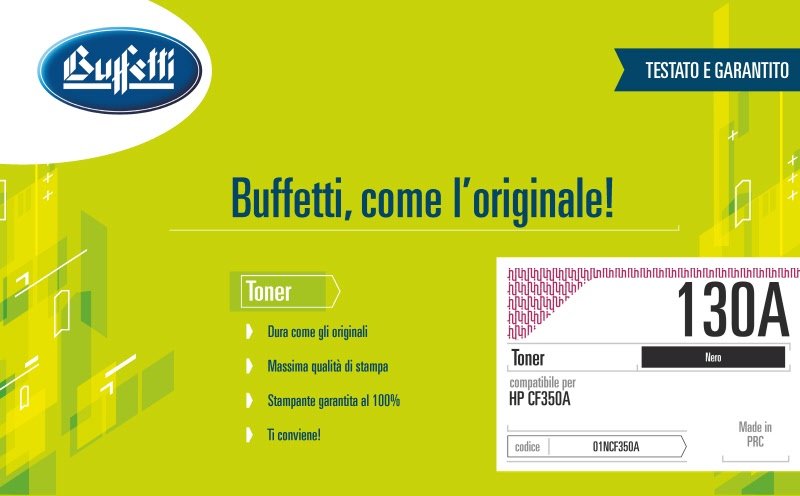 Toner HP - Compatibile 130A CF350A - Nero - 1.300 pag