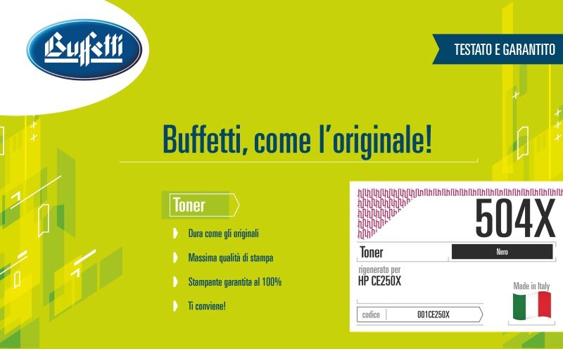 Toner HP - Compatibile Rigenerato 504X CE250X-CRG723 - Nero - 10.000 pag
