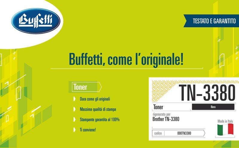 Brother Toner - Compatibile Rigenerato TN-3380 - Nero - 8.000 pag
