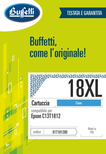 Epson Cartuccia ink jet - Compatibile 18XL C13T181240 - Ciano - 450 pag