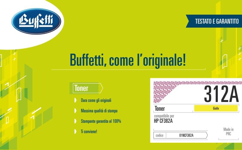 Toner HP - Compatibile 312A CF382A - Giallo - 2.700 pag
