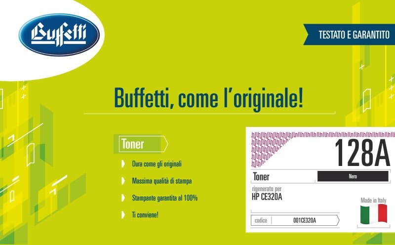 Toner HP - Compatibile Rigenerato 128A CE320A - Nero - 2.000 pag