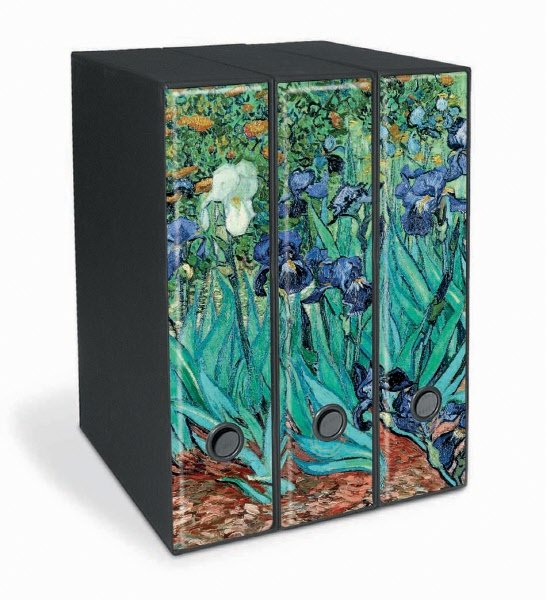 Set 3 raccoglitori  Image - Formato Protocollo - Dorso 8 cm - Vincent van Gogh - Iris