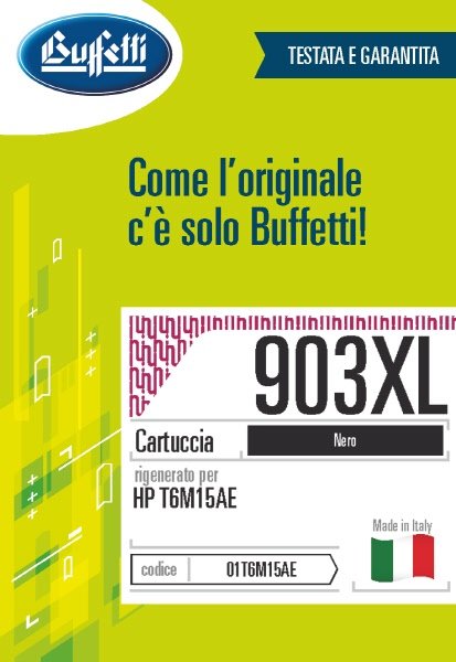 Cartuccia ink jet HP- Compatibile Rigenerato 903XL T6M15AE - Nero -