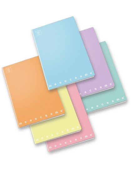 Maxiquaderni Monocromo Pastel  - Rigatura 1R - Righe medie e superiori - 100 g - copertine assortite
