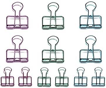 Molle double clip wire - metallizzate oro rosa, verde viola - 30 mm - colori assortiti