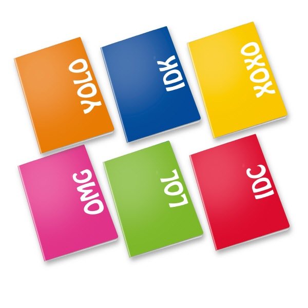 Maxiquaderno Collezione Chatty - Rigatura 1R - Righe - 80 g - A4 - copertine in ppl assortite