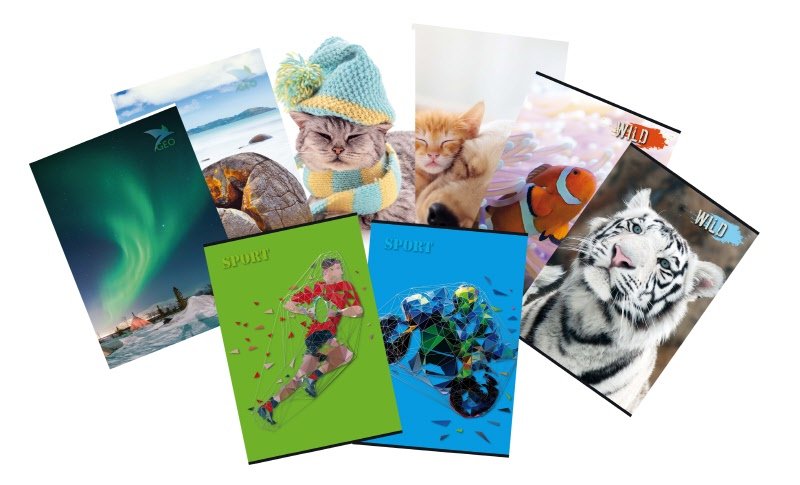 Quaderno Copertine assortite - Rigatura A - Righe 1a e 2a elementare - 80 g - A5 - copertine assortite