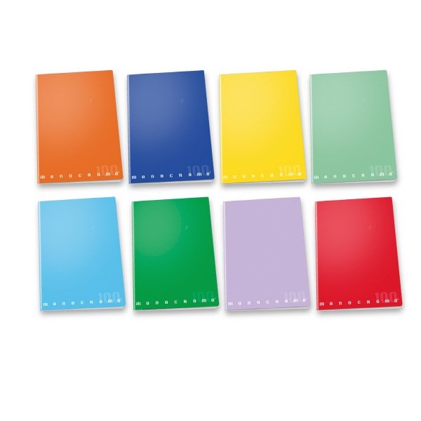Maxiquaderni Monocromo alta foliazione - Rigatura C - Righe 4a e 5a elementare - 100 g - copertine assortite