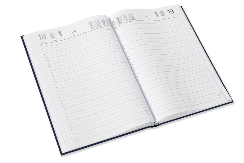 Agenda giornaliera 12 mesi - 2027 - 21x29,7 cm - nero
