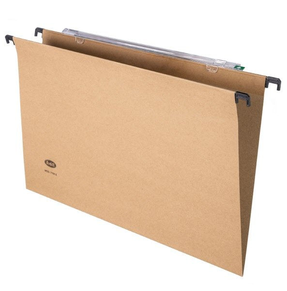 Cartella sospesa  Basic - da cassetto - Interasse 38,6 cm - Fondo a V - Cavalierino lenticolare lungo ¿ avana