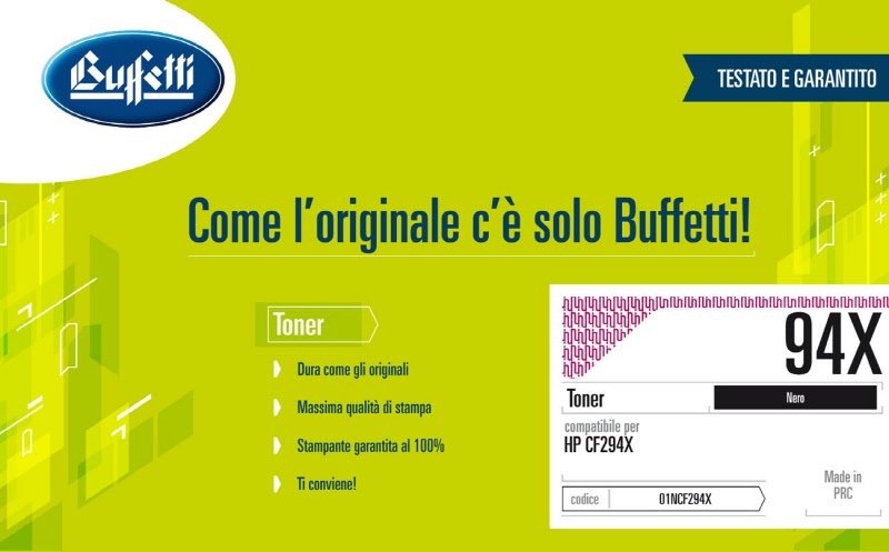 Toner HP - Compatibile 94X CF294X - Nero - 2.800 pag