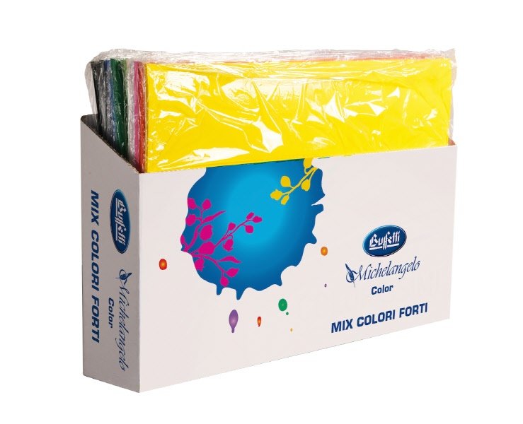 Cartoncini Michelangelo Prisma Monoruvido 220 g - 70x100 cm - 220 g - 12 colori assortiti