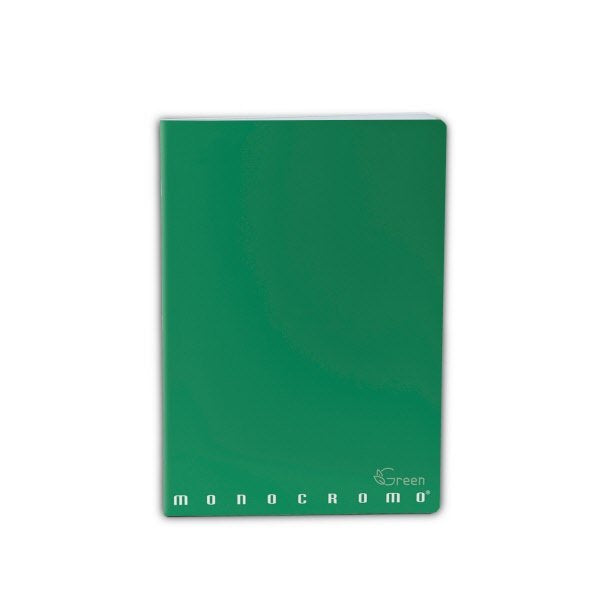 Maxiquaderno Monocromo Green - Rigatura 1R - Righe medie e superiori - 80 g - carta riciclata - A4 - copertine assortite