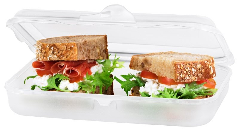 Contenitore con coperchio integrato - Fun Box 0,75L - bianco
