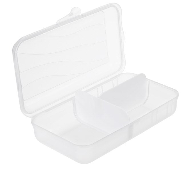 Contenitore con coperchio integrato + 2 divisori - Fun Box 1,7L - bianco