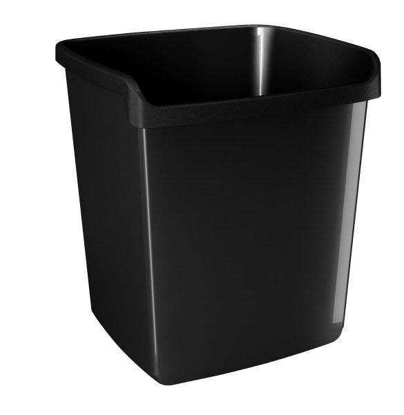 Cestino gettacarte - plastica rigenerata - nero