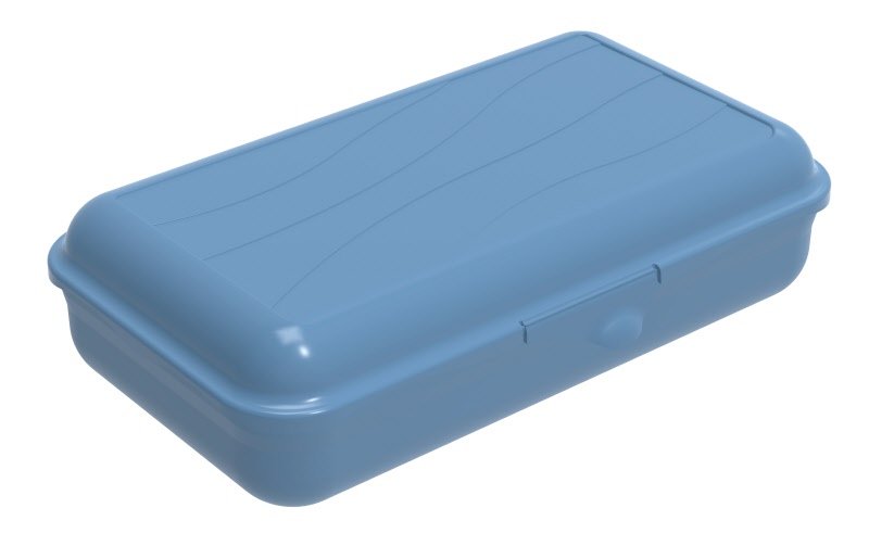 Contenitore con coperchio integrato + 2 divisori - Fun Box 1,7L -blu
