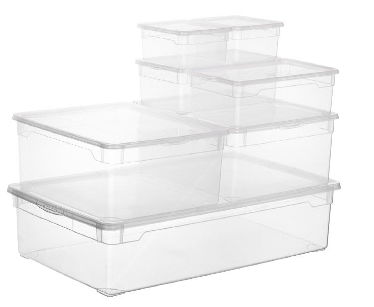 Scatola Clearbox 22L - per stivali - bianco
