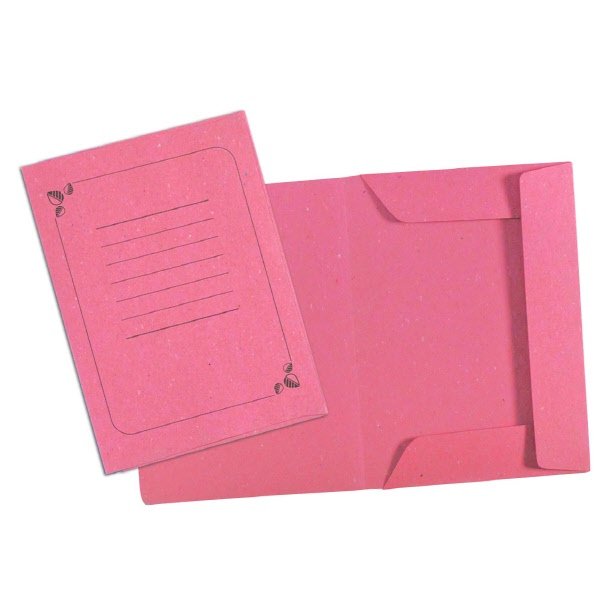 Cartelline 3 lembi  - cartoncino - 180 g/mq - 33x24,5 cm - rosso - conf. 25 pz