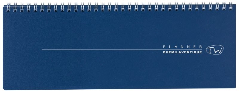Planner settimanale 12 mesi orizzontale - 2027 - 29,2x10,3 cm - blu