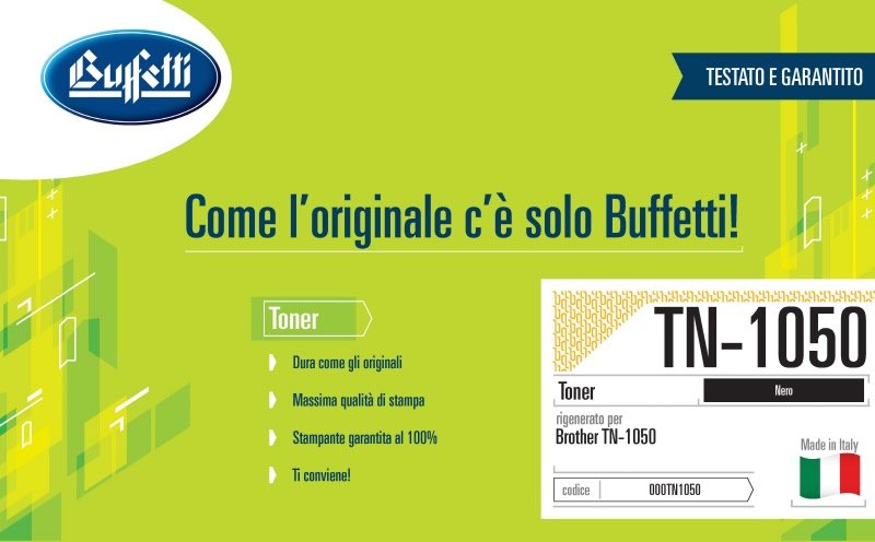 Brother Toner - Compatibile Rigenerato TN-1050 - Nero - 1.000 pag