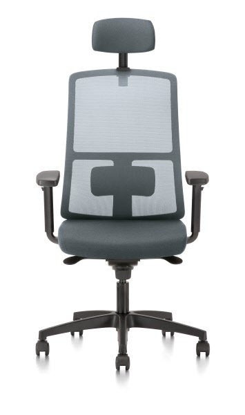 Sedia operativa Air - braccioli inclusi - tessuto - grigio