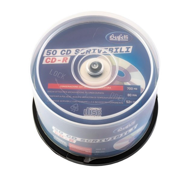 Buffetti - CD-R scrivibile - 700 MB - spindle da 50 - Silver