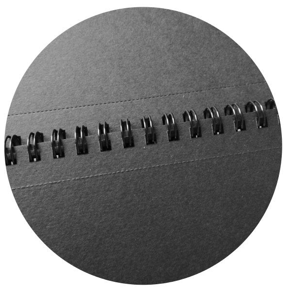Album Black - spiralato lato corto - formato A4 210x297 mm - 30 fogli - 320 g