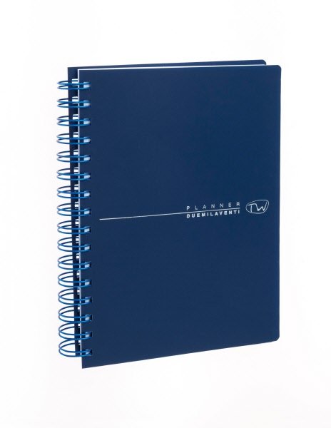 Agenda giornaliera 12 mesi - 2027 - 14,2x21 cm - copertina sintetico - interno fisso -blu