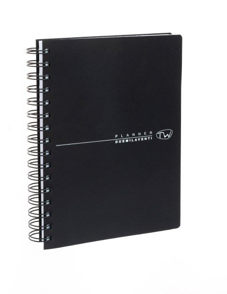 Agenda giornaliera 12 mesi - 2027 - 10,5x15 cm - copertina sintetico - interno fisso - nero