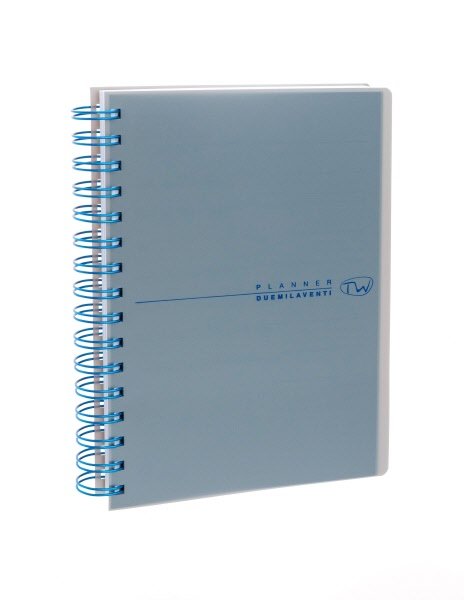 Agenda giornaliera 12 mesi - 2027 - 14,2x21 cm - copertina sintetico - interno fisso - argento
