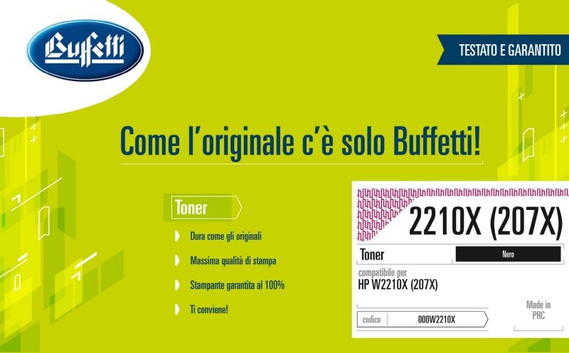 Toner HP - Compatibile 2210A(207A) W2210A(207A) - Nero - 3.150 pag