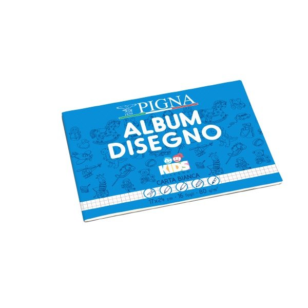Album Disegno  Kids - Rilegatura Punto Metallico con microperforazione - BI - 80g - 17x24cm
