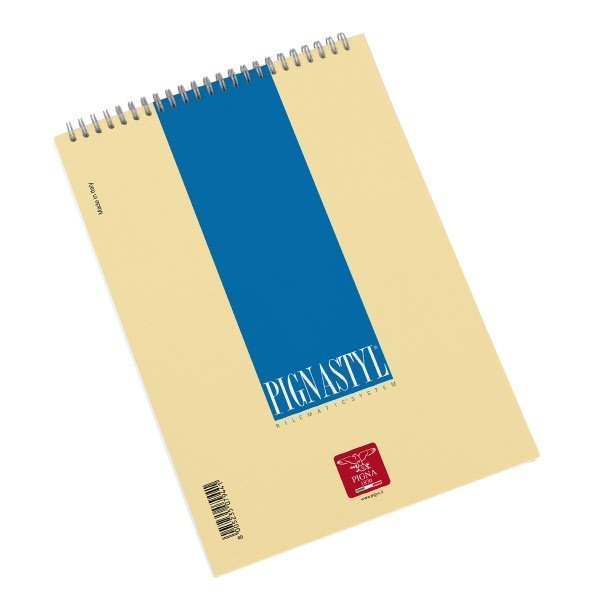 Blocco notes Pignastyl - A7  - Q - Quadretto elementari - spirale - 60 fogli da 80 g