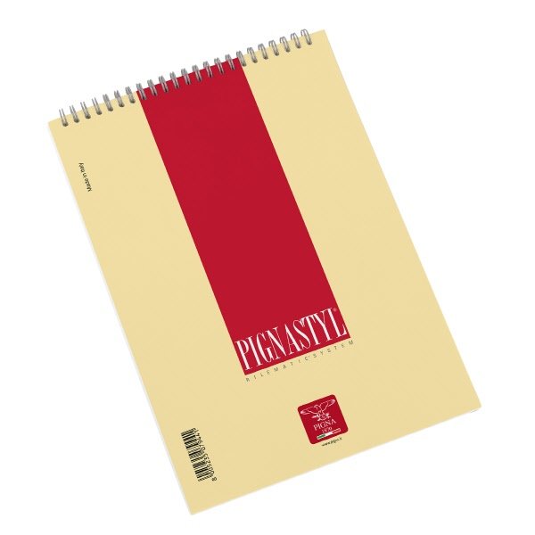 Blocco notes Pignastyl - A4  - Q - Quadretto elementari - spirale - 60 fogli da 80 g