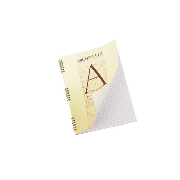 Blocco notes Architetto - A4  - 10M - Quadretto elementari - spirale - 40 fogli da 100 g