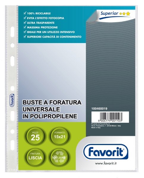 Buste a foratura universale f.to A5